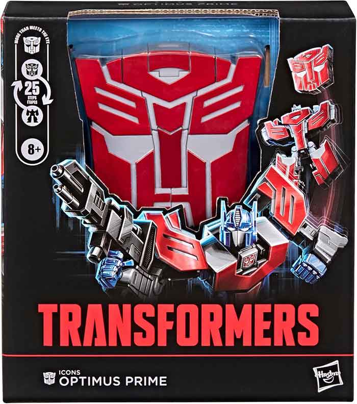 Transformers Icons 7 Inch Action Figure Voyager Class - Optimus Prime Autobot Logo Symbol