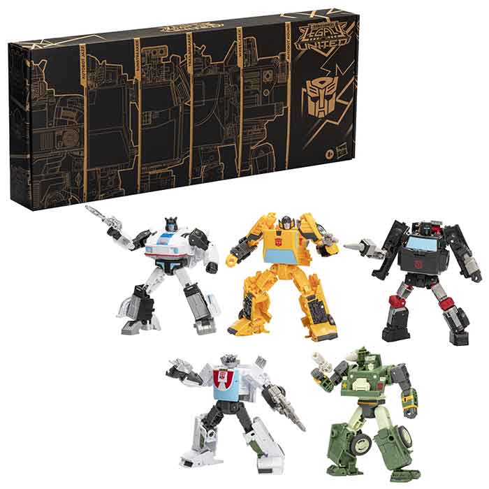 Transformers Legacy United 6 Inch Action Figure Box Set - Jazz - Sunstreaker - Trailbreaker - Wheeljack - Hound (Shelf Wear Packaging)