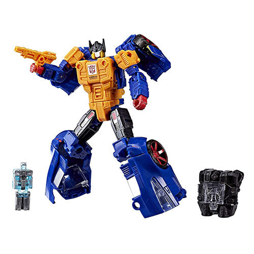 Transformers Power Of The Primes 6 Inch Action Figure Exclusive Deluxe Class - Punch-Counterpunch and Prima Prime (Slight Shelf Wear Packaging)