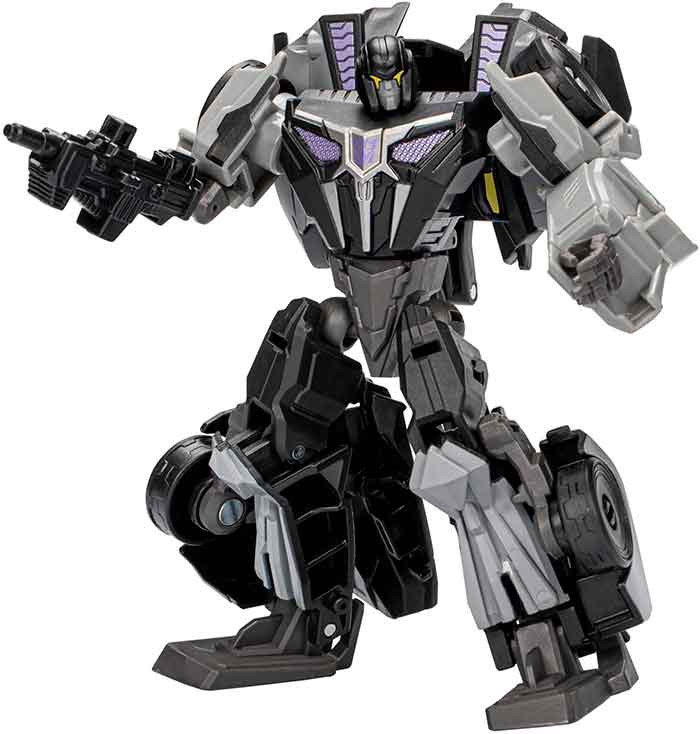 Transformers WFC Studios Series 6 Inch Action Figure Deluxe Class (2023 Wave 1) - Gamer Edition Barricade #2 (Sub-Standard Packaging)