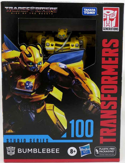Transformers Studio Series 5 Inch Action Figure Deluxe Class (2022 Wave 5) - #100  Bumblebee (Non Mint Packaging)