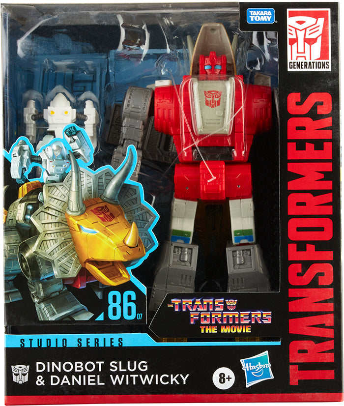 Transformers Studio Series 8 Inch Action Figure Leader Class (2021 Wave 3) - Dinobot Slug and Daniel Witwicky (Sub-Standard Packaging)