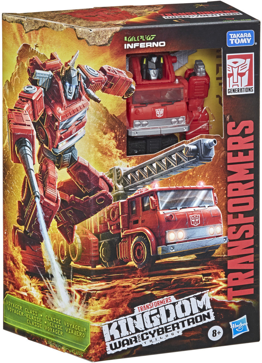 Transformers War For Cybertron Kingdom 7 Inch Action Figure Voyager Class Wave 2 - Inferno (Shelf Wear Packaging)
