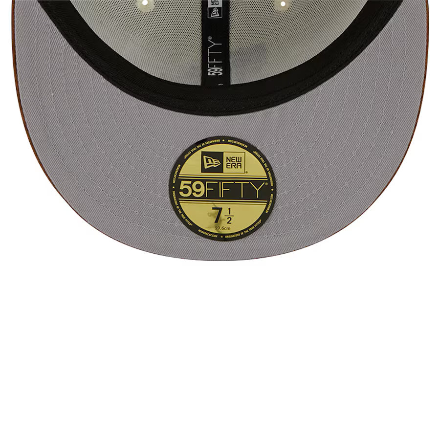 New Era  Pittsburgh Pirates 2-Tone Corduroy Visor 59FIFTY Fitted Hat-Cream/Brown