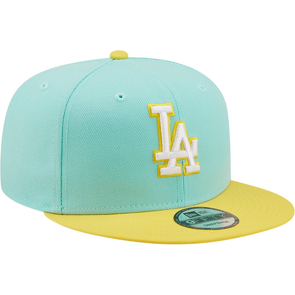 New Era  Los Angeles Dodgers Color Pack Two-Tone 9FIFTY Snapback Hat-Turquoise/Yellow